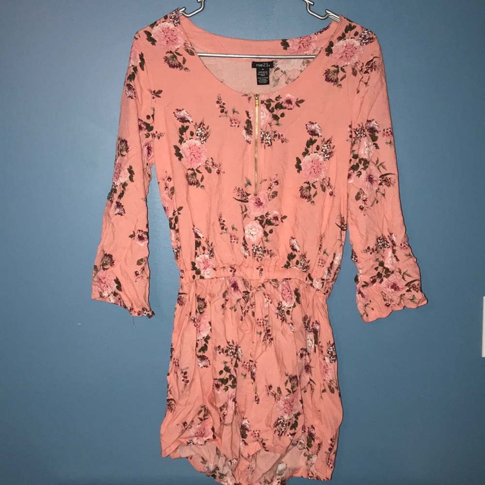 Rue 21 Pink Floral Romper NWOT